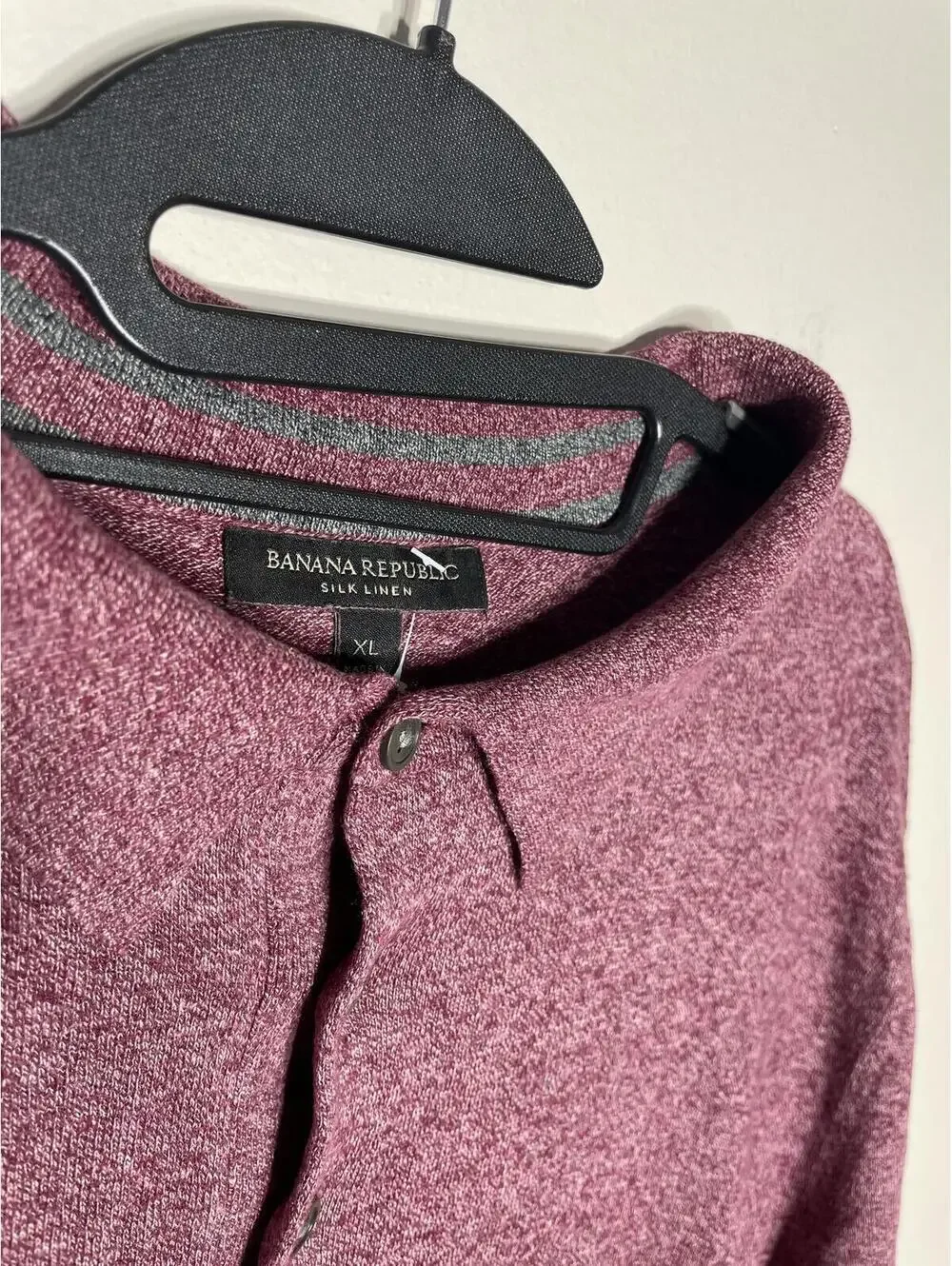 Banana Republic Silk-Linen Luxury Knit Polo Quiet Lux Resort